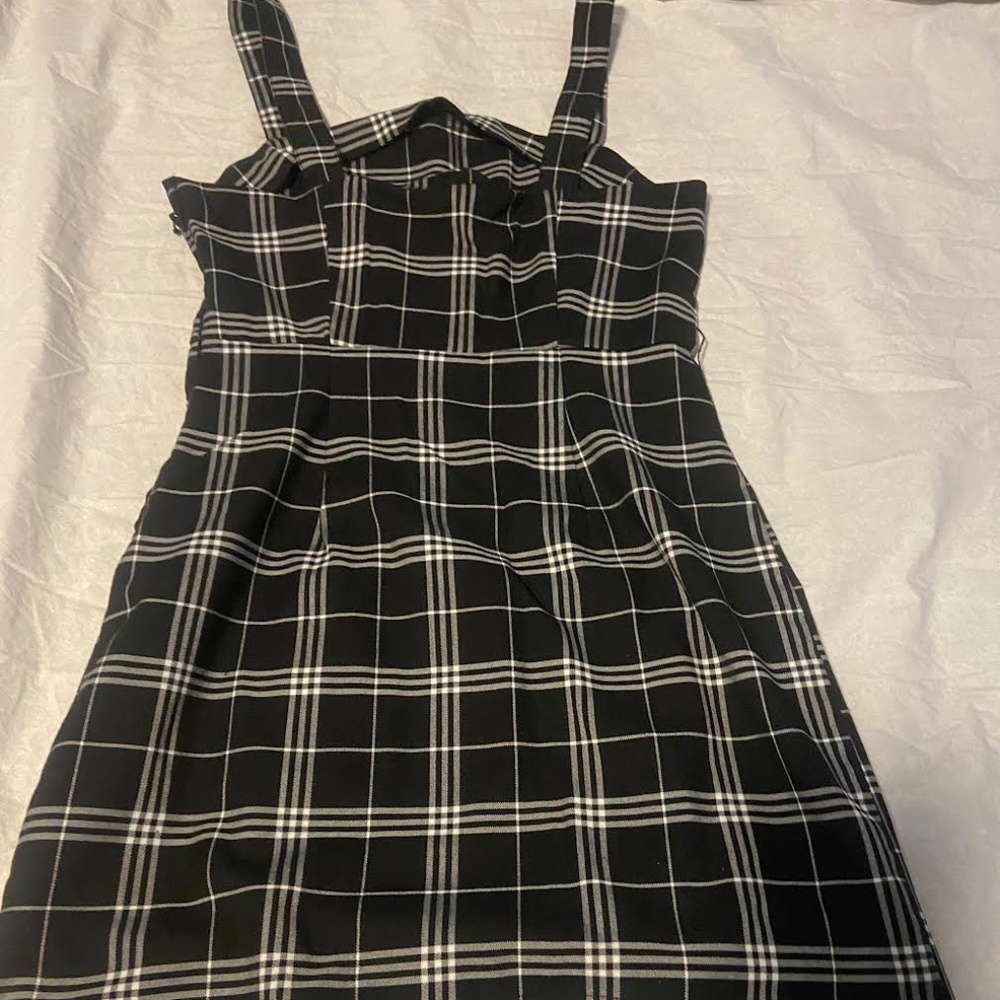 Divided by H&M Black and White Plaid Dress